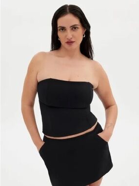 Girlfriend Collective black Toni tube top size S